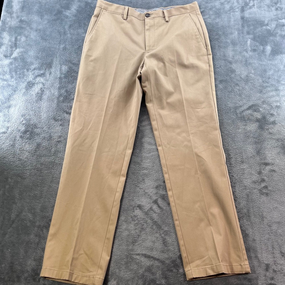 Jos A‎ Bank Reserve Chino Pants Mens 32x30 Tan Khaki Cotton Stretch Trousers